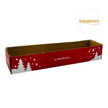 Christmas Open Cardboard Wine Box For Sainsburys