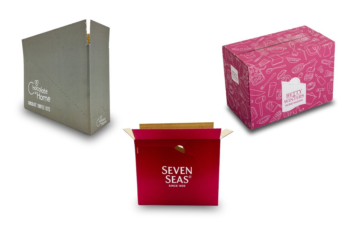 corrugated cardboard crash lock boxes